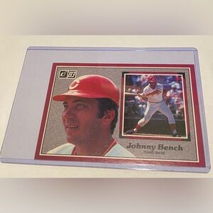 Johnny Bench Rare! Jumbo 1983 Donruss Baseball Card #14 Vintage Collectible